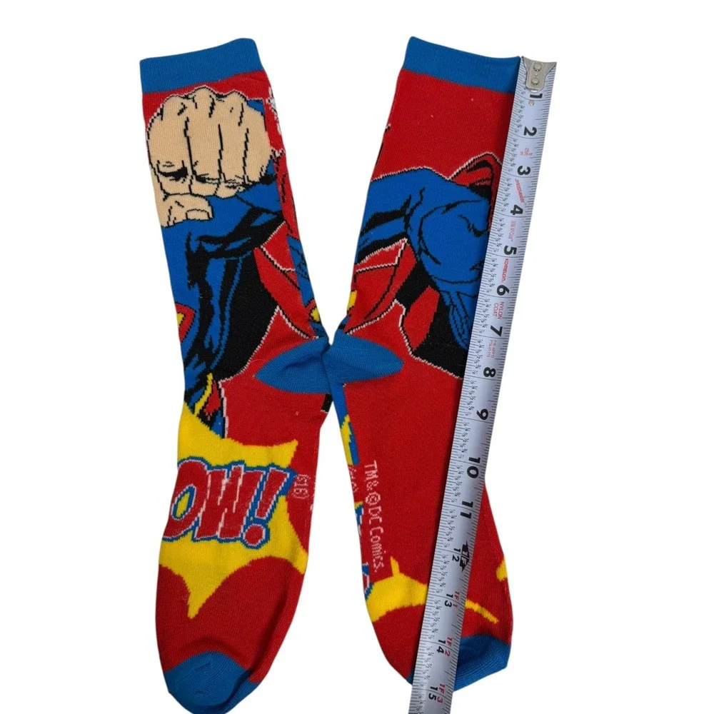 Superman Socks Comic Book POWER Crew Socks Novelty‎ Socks 510